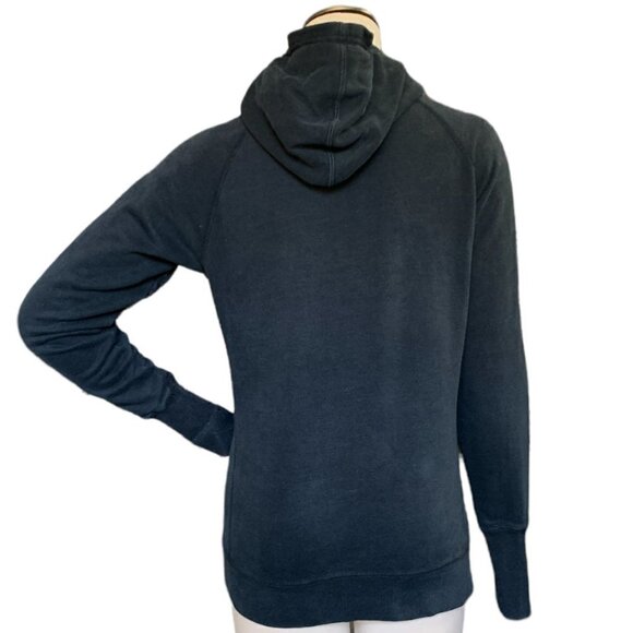 Puma Women's Hoodie Pouch Pocket 4-button Neck Sz M Black w/ Pink Puma Logo 62L - Picture 7 of 10